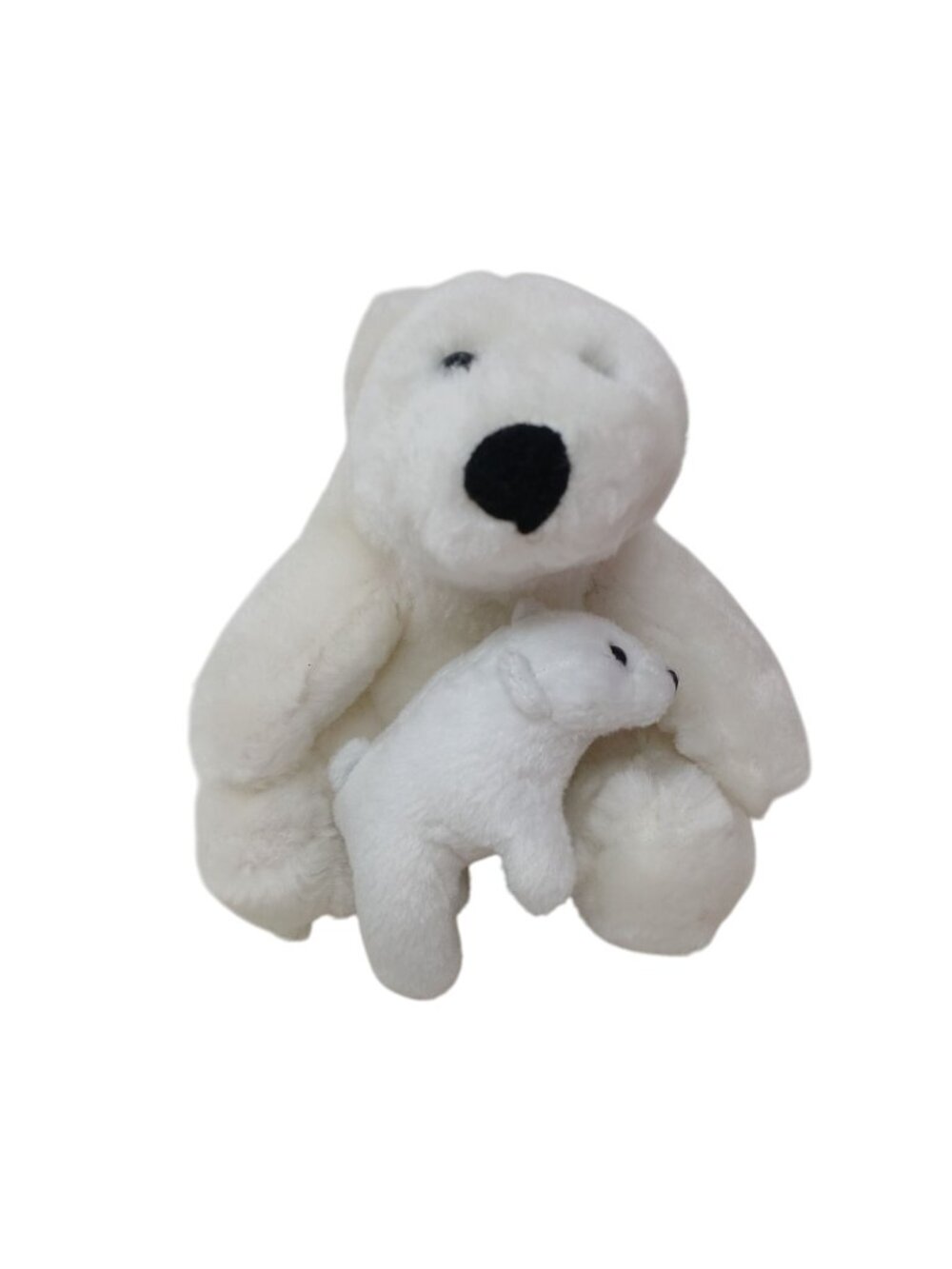 2004 National Wildlife Federation Polar Bear & Cub Plush Toy 7 Inch Tall #D-37